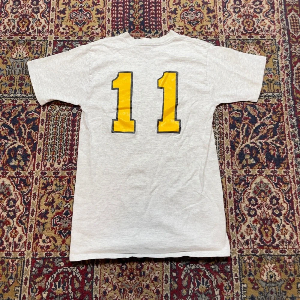 VTG 80s 90s Springfield Killer Bees T Shirt Size Small USA gray #11 yellow black